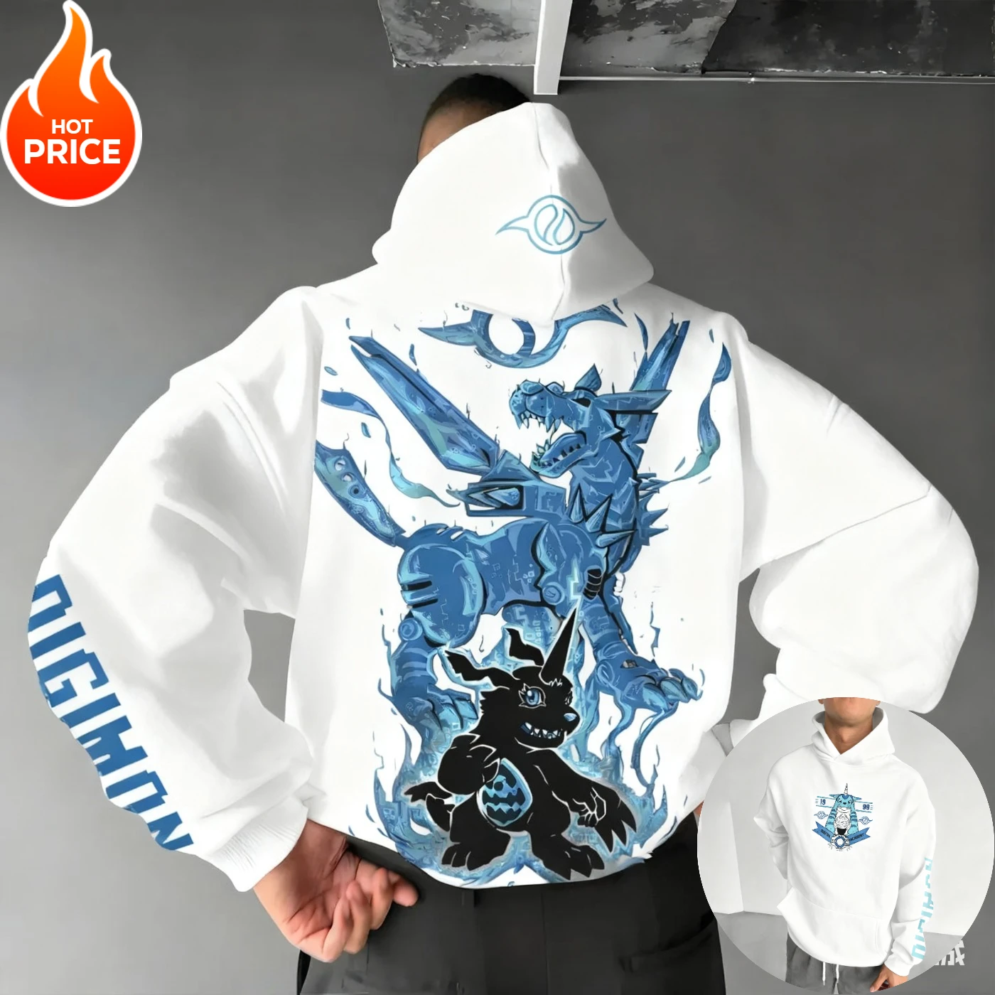 أنيمي Pok É Mon الأسود Agumon الميكانيكية الديناصور نمط 2025 الخريف/الشتاء جديد الرجال النساء موضة عادية قلنسوة من القطن