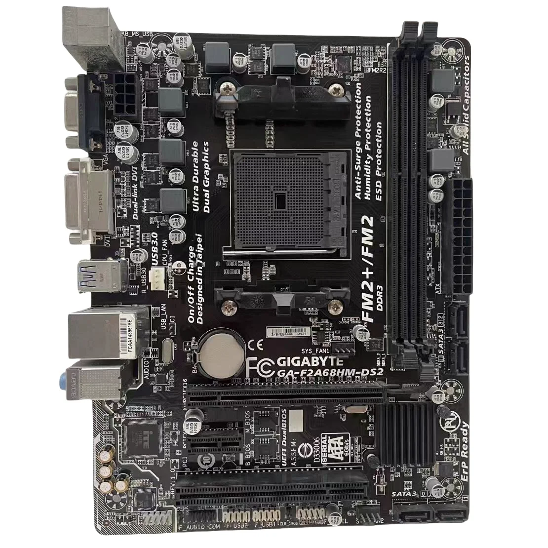 For Gigabyte GA-F2A68HM-DS2 Desktop Motherboard DDR3 FM2 + M-ATX Mainboard 100% Tested OK Fully Work