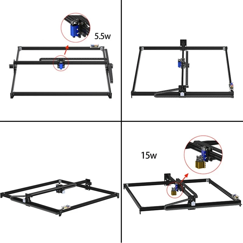 Large Area 100x100cm 2 Axis CNC Laser Engraver Printer Machine 20W 40W GRBL Control For Wood PCB PVC