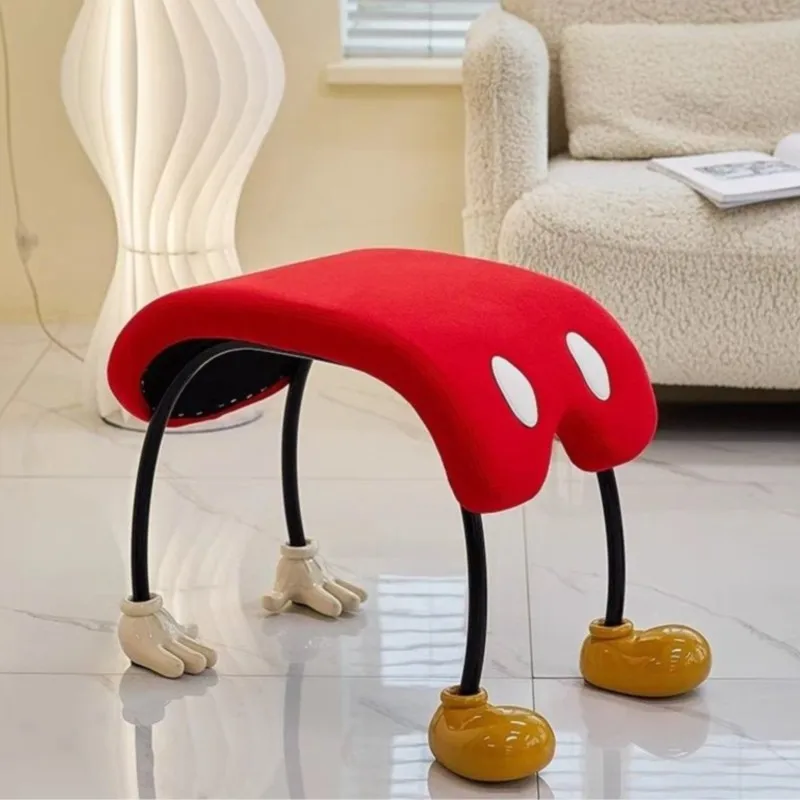 Household Lower Back Stool Modern Shoe Changing Stool Fashion Creative Cartoon Small Bench Small Chair New