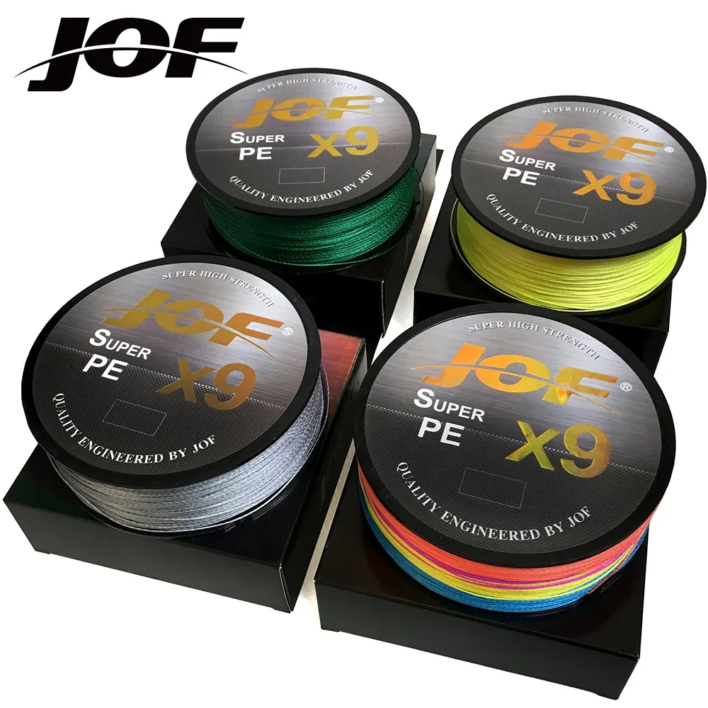 JOF Braided Fishing Line 9 Strands 500M 300M 100M Carp Fishing Line Saltwater Fishing Weave PE Multifilament X9