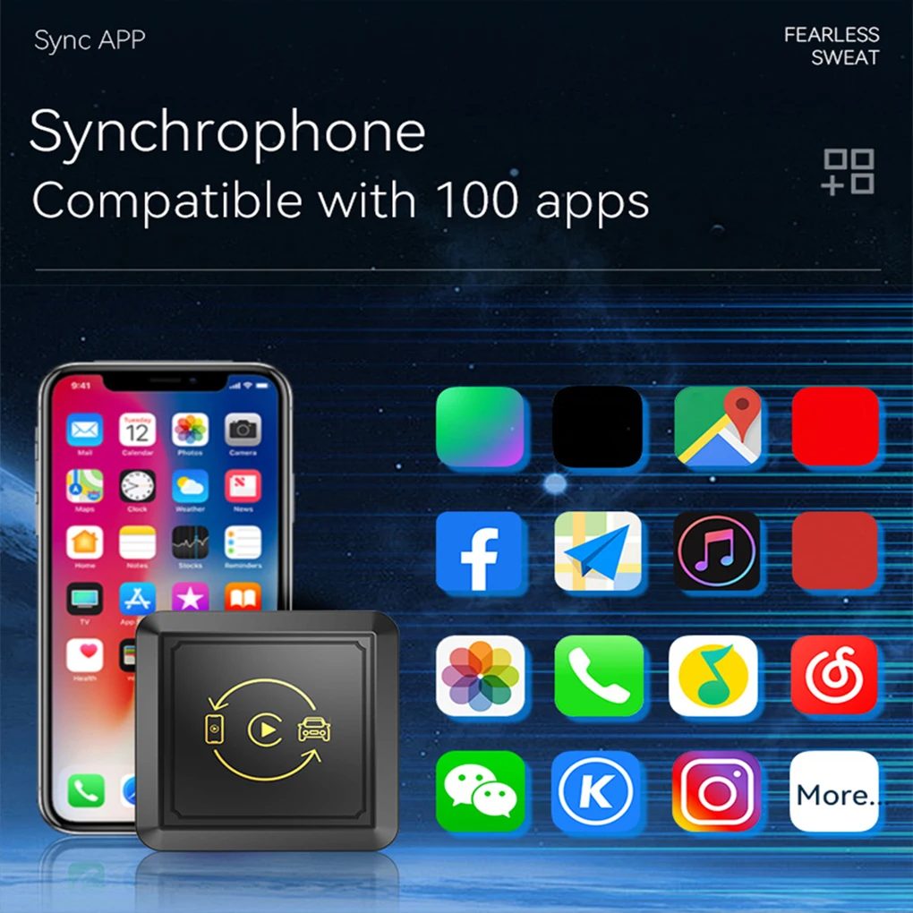 5.0Bluetooth Wireless CarPlay/Android Auto Dongle Plug&Play Auto Connection for Car with Both OEM Wired CarPlay&Wired Android