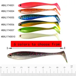 10Pcs/Pack 6g 9cm Luya Soft Bait Fake Fish Plastic Bait High Elasticity Realistic Swimming Posture Nff Bait Carp, Bass, Tuna, Salmon, Trout, Shuttle Fish, Mackerel, Mackerel, Mackerel, Timeline Fish Hunting Special Bait Freshwater Sea Water Universal Bait 6 Colors Available, White for Luminous Soft Bait Lure Lure