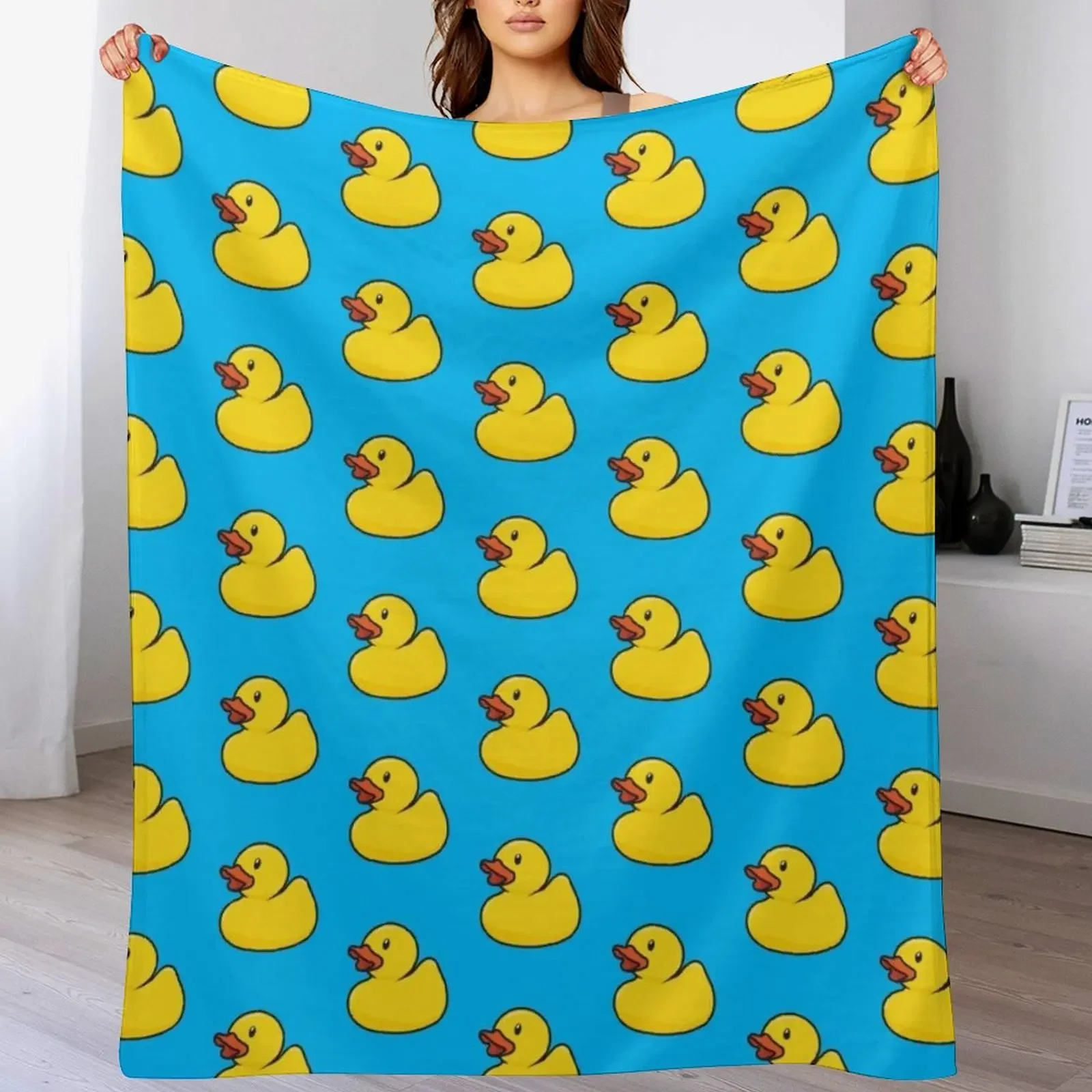 Rubber Duck Throw Blanket Ultra Plush Cozy Blanket for Napping Sleeping