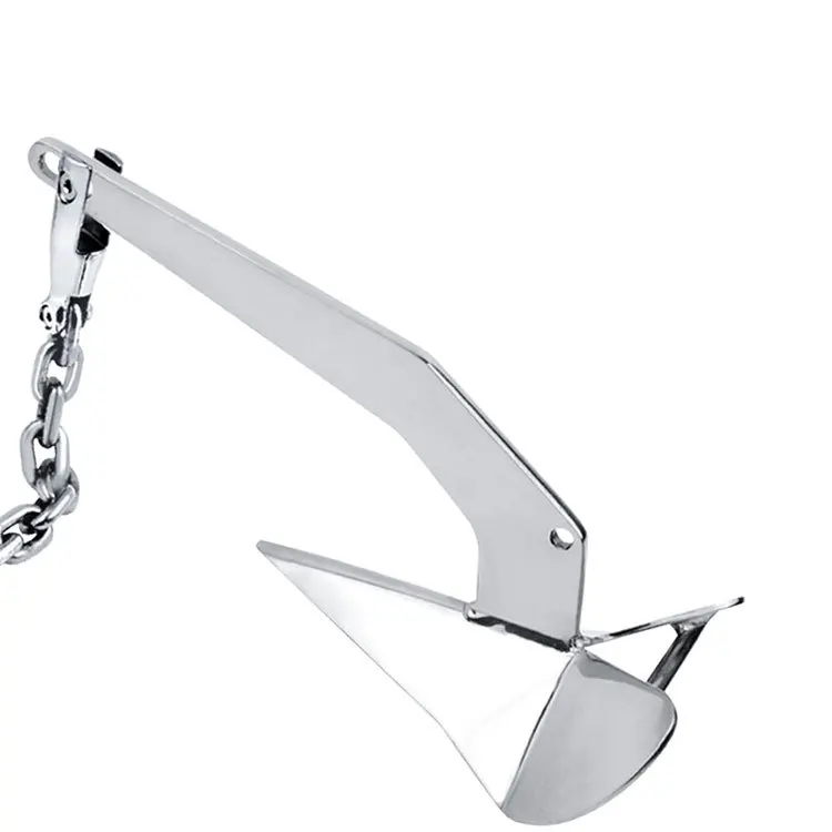 

316 stainless steel, triangle anchor, yacht anchor mirror polished 3-100kg large grip steel plate anchor