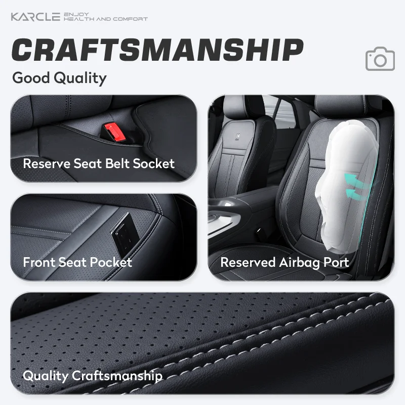 PU Leather Car Seat Cover Full Set 360°Surrounded Bottom Adjustable Back Seat Pad Waterproof Front Seat Cushion Car Accessories view 4