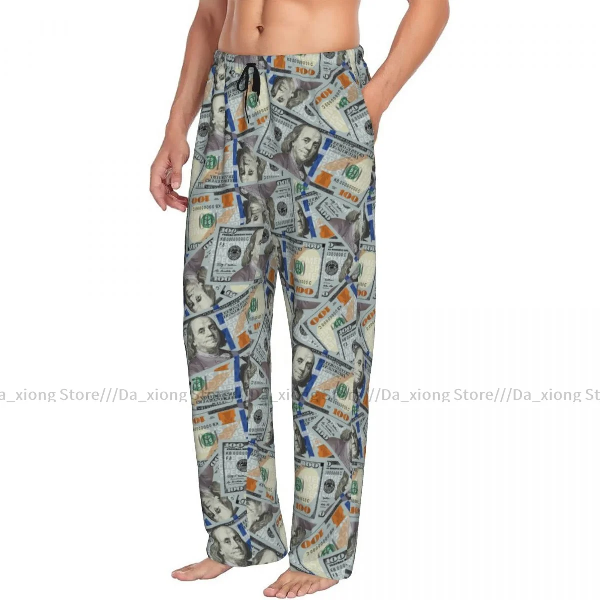 100 Dollar Bills Mens Pajamas Pyjamas Pants Lounge Pants Sleep Bottoms