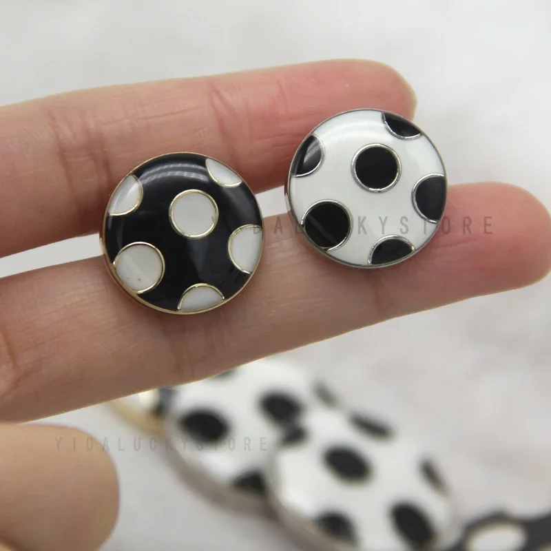 HENGC Cute Round Spot Circle Women Coat Metal Buttons For Clothing Blouse Handmade Decorative DIY Sewing Accessories Wholesale