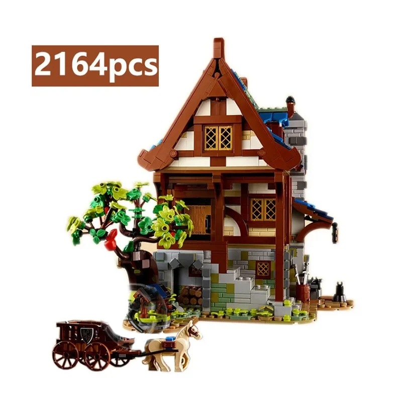 

21325 NEW IN STOCK 2164pcs The Medieval Smithy HorseModel Kids Diy Toys Building Blocks Moc Bricks Assembly Kits Model Gifts