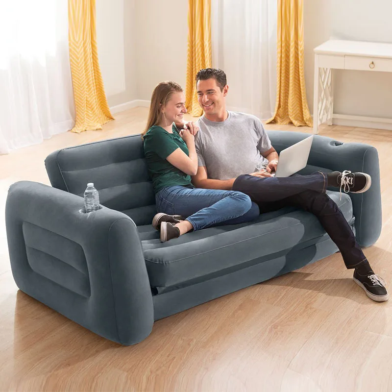 Double Square Inflatable Sofa, Foldable, Lazy Fashion, Modern Simple Style