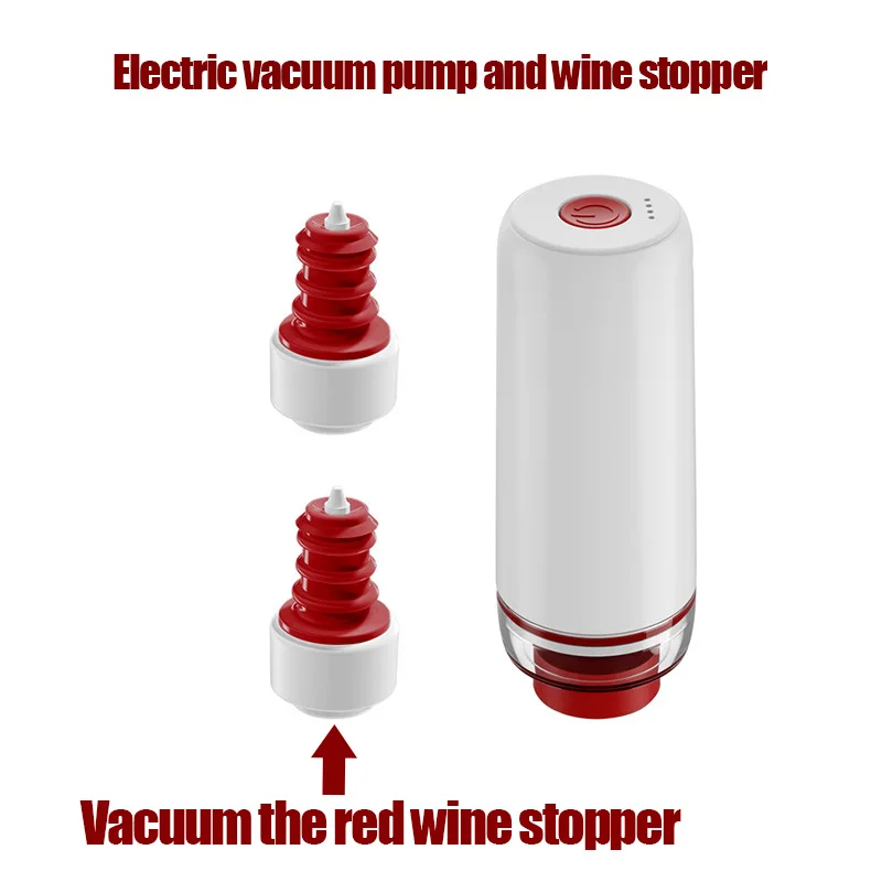 

Portable food electric vacuum pump vacuum sealer wine preservation sealing plug for food preservation and storage Rechargeable