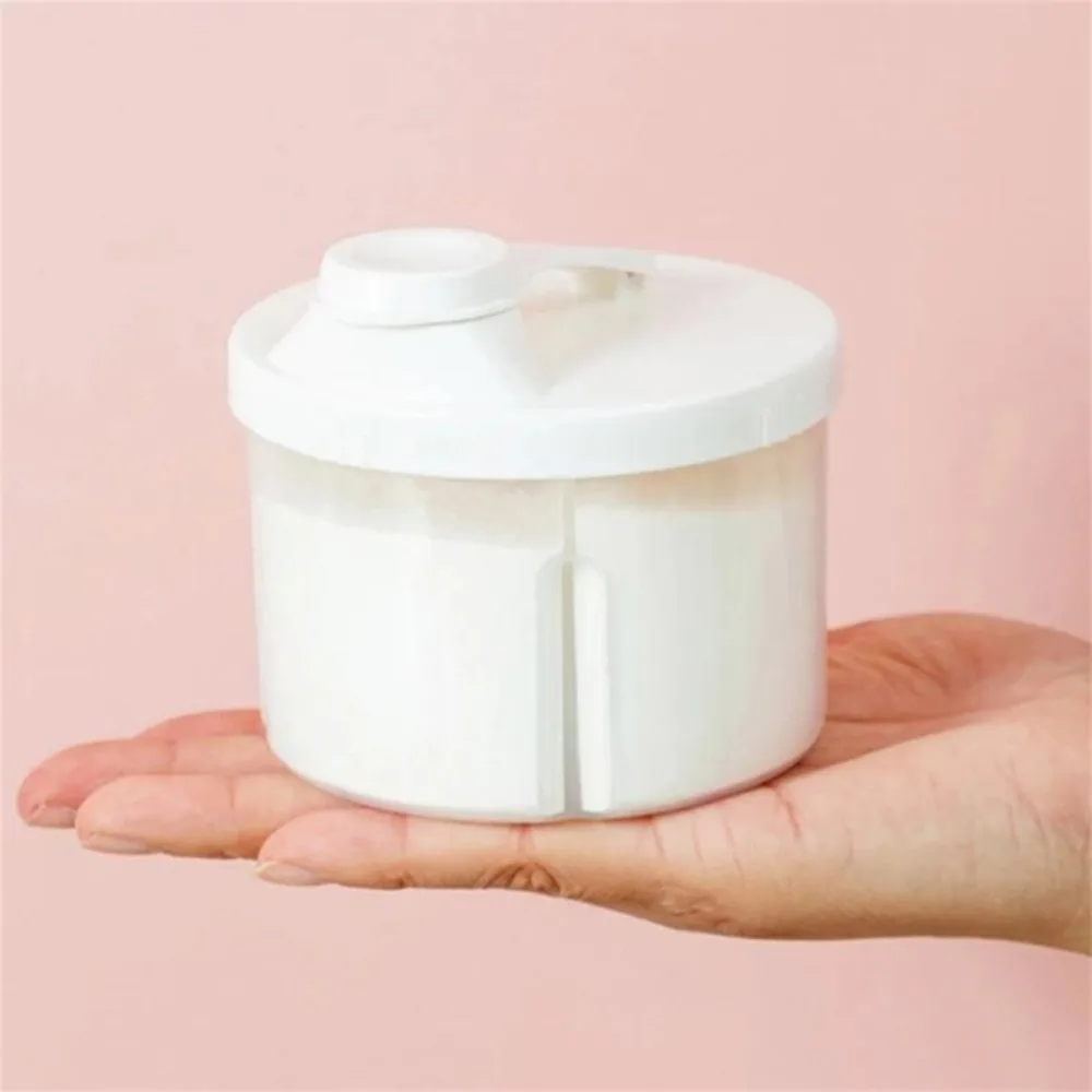 4 compartimentos organizador de leite em pó comida para bebê dispensador de fórmula de alimentação de bebê plástico não-derramamento caixa de armazenamento de leite em pó recém-nascido