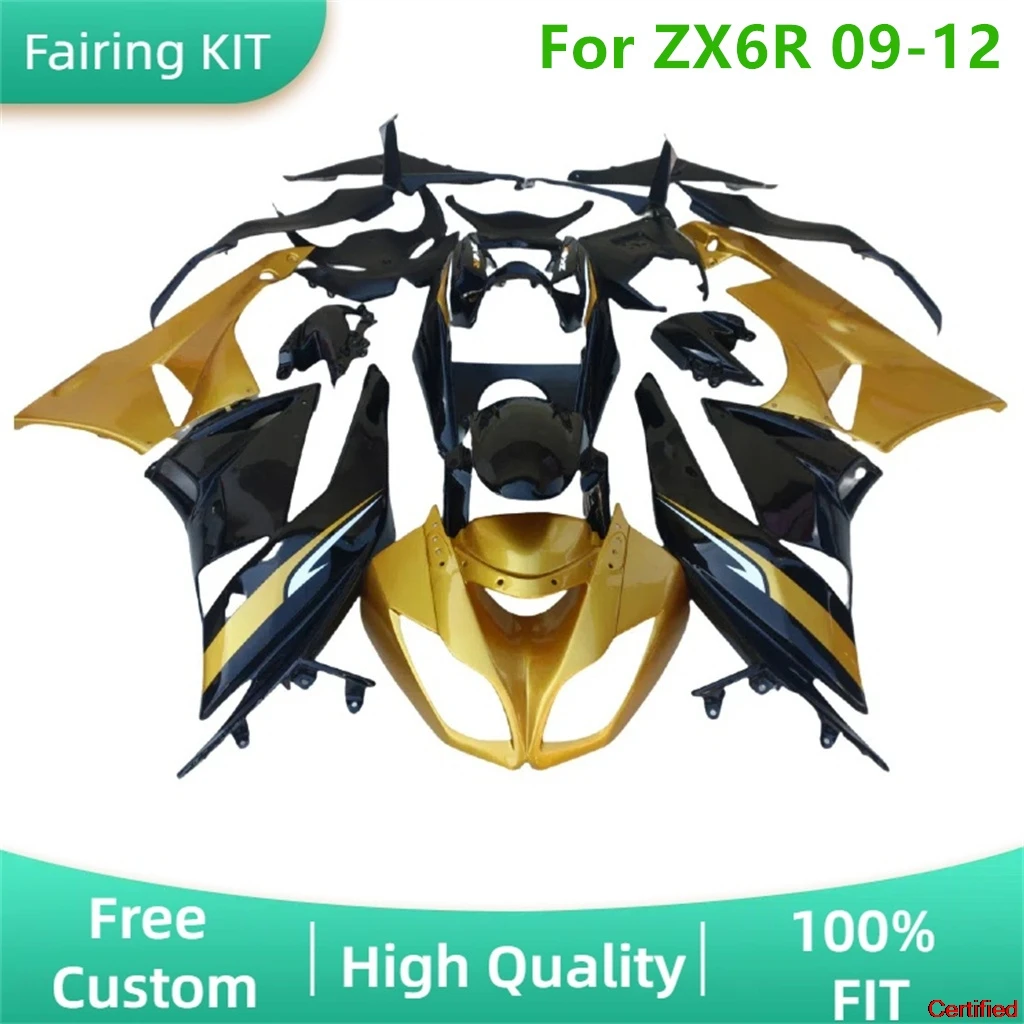 

Fit For Kawasaki ZX 6R 09 10 11 12 ZX-6R 2009-2011 2012 ZX6R ABS Plastic Fairing Kit Street Body Repair Aftermarket Parts
