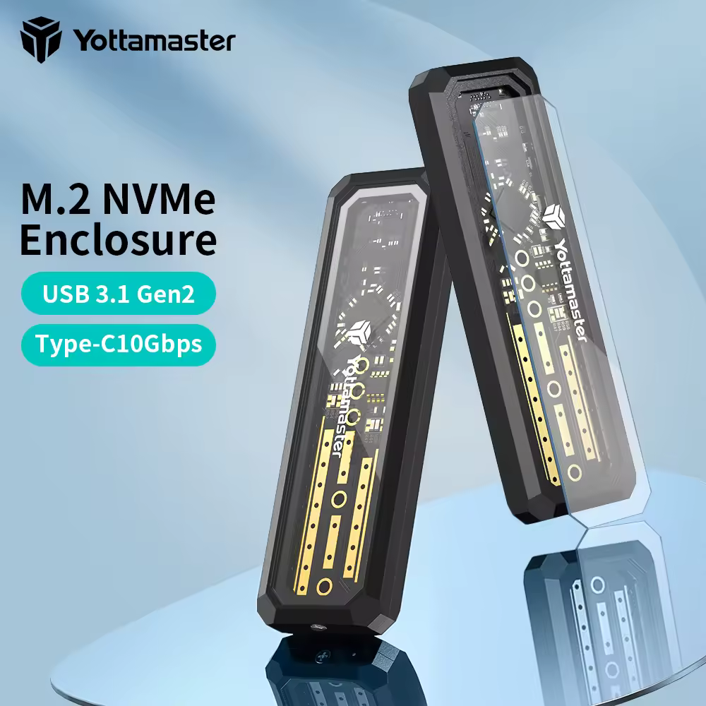Yottamaster DF3 M2 NVMe SATA SSD מארז USB3.1 GEN2 סוג C ממשק 10Gbps M2 מארז עבור M-מפתח B-מפתח B + M מפתח SSD מקרה