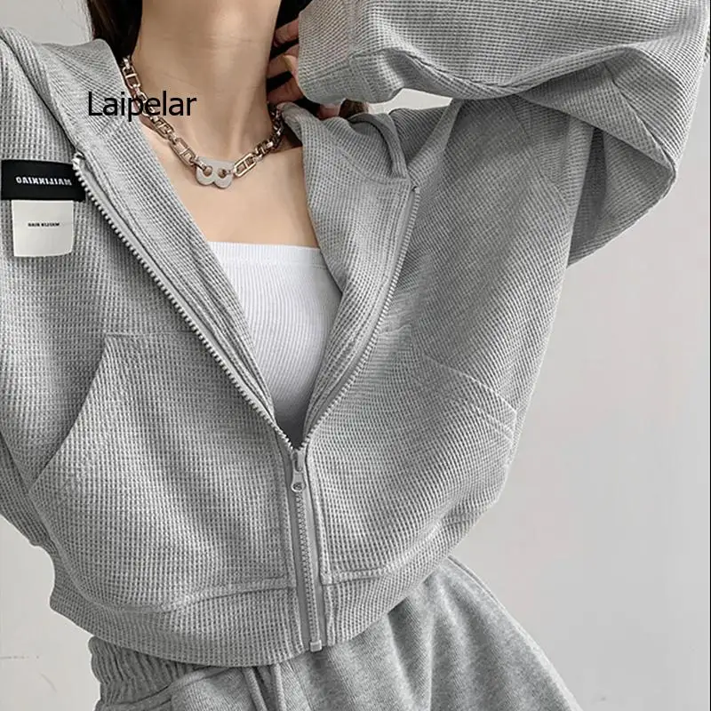 

Korean Hooded Solid Autumn Winter New Women Short Hoodies Japanese Streetwear Harajuku Sweatshirts Oversize Hip Hop Hoodie