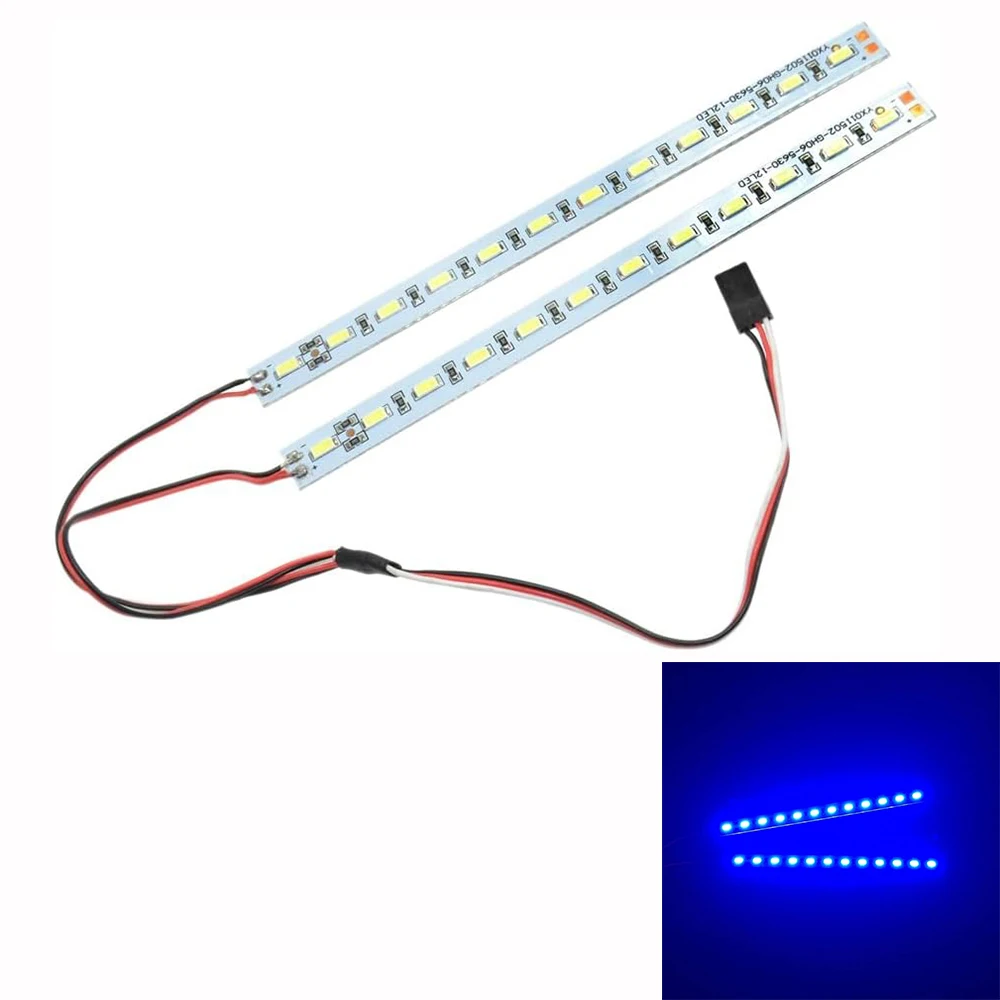 2 Stück 1/10 RC Auto Zubehör Drift Car LED Chassis-Lichtlampen für 1/10 1/8 RC Auto Drift Crawler Buggy - (Farbe: Blau/Rot/Weiß) – Detail 3