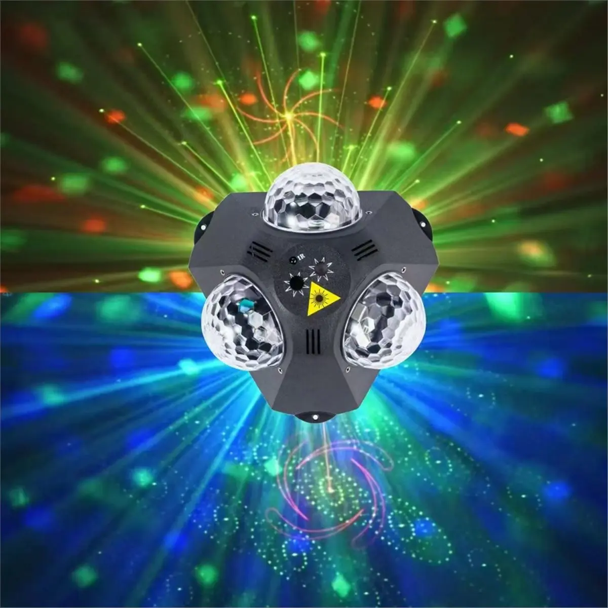 PHONE&GEAR Disco DJ Strobe Lights Carnival Stage Projector Effects Dance Club Lighting DJ Christmas Halloween Birthday