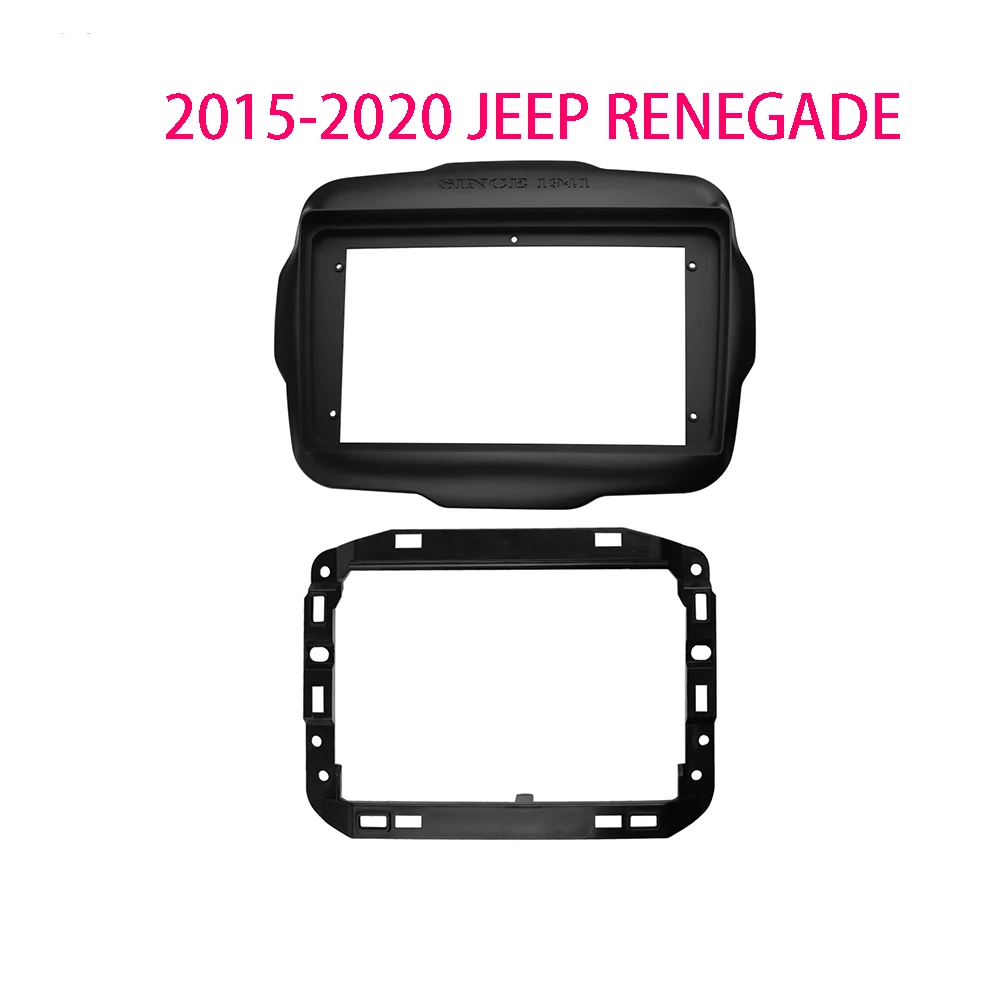 9INCH Radio Fascia fit for JEEP RENEGADE 2015-2020 Stereo DVD Player Install Surround Trim Panel Kit Face Plate Facia Frame