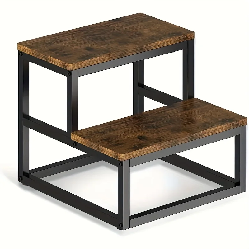 

Двухуровневая деревянная подставка-ступенька для взрослых, усиленная, многофункциональная, для дома, прикроватная лестница
