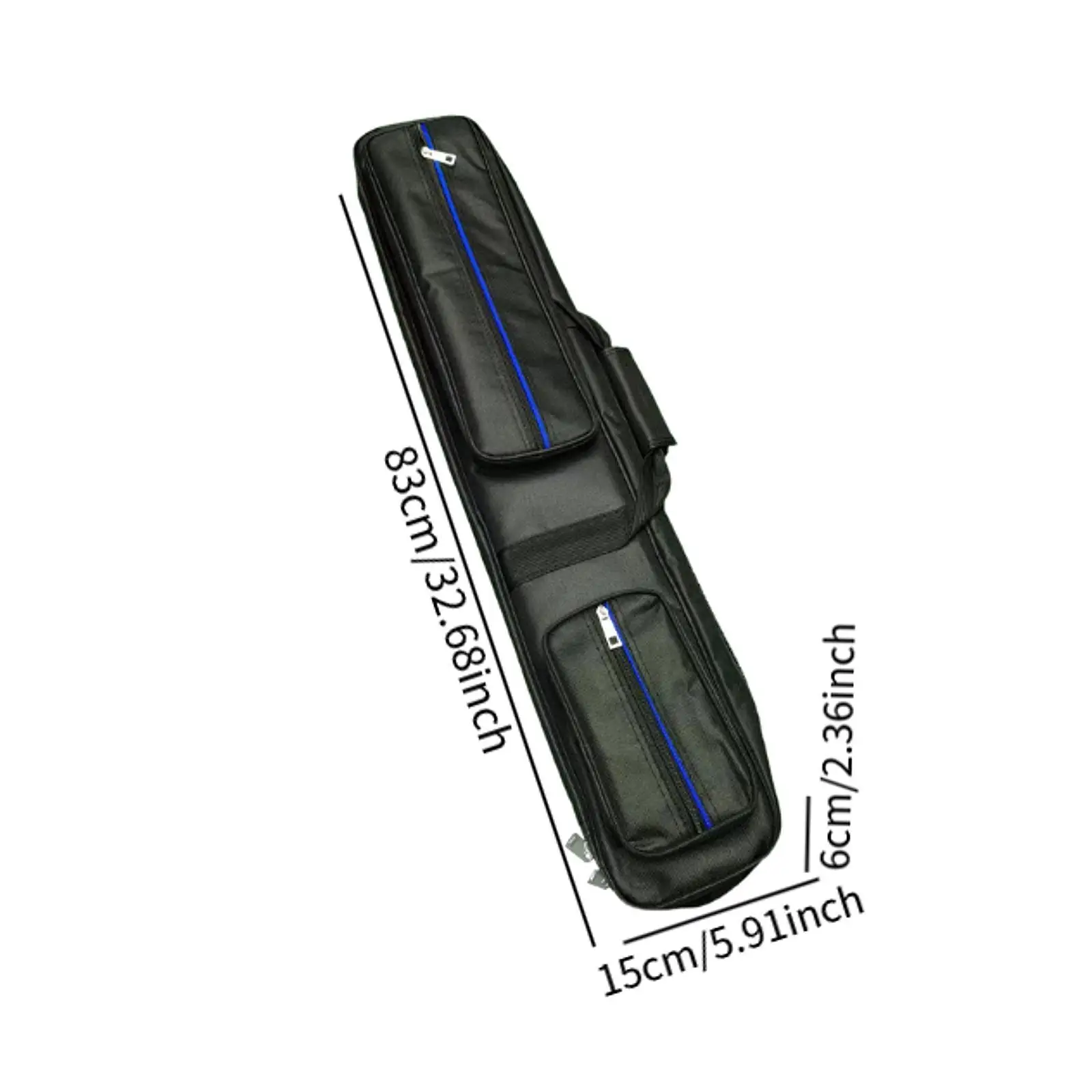 حقيبة حمل لحمام السباحة مكونة من 7 فتحات مع جيوب بسحاب وحقيبة تخزين لقضيب البلياردو