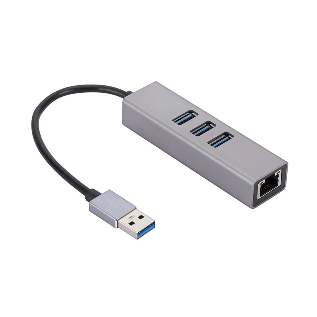 

Aluminum Alloy USB Gigabit Network Card 3 Port 3.0 HUB USB to RJ45 Gigabit Network Card Ethernet Adapter