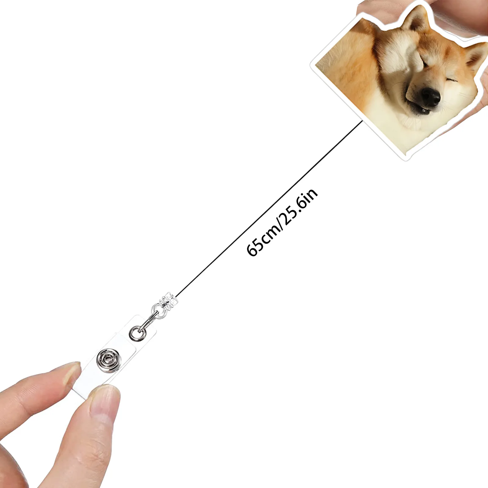 2026 New Design 1 Piece Funny Anime Dog Pet Retractable Nurse Badge Reel Fashion Name Tag Student Doctor ID  Card Holder Lanyard