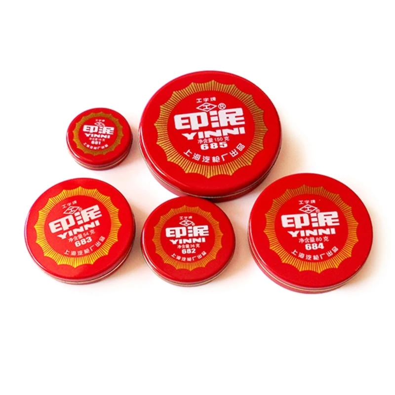 Rode Inktpad Rode Duimafdruk Inktkussen Voor Kantoorondertekeningscontract/Bestand/Document Vingerafdrukken Inktkussen Stempel