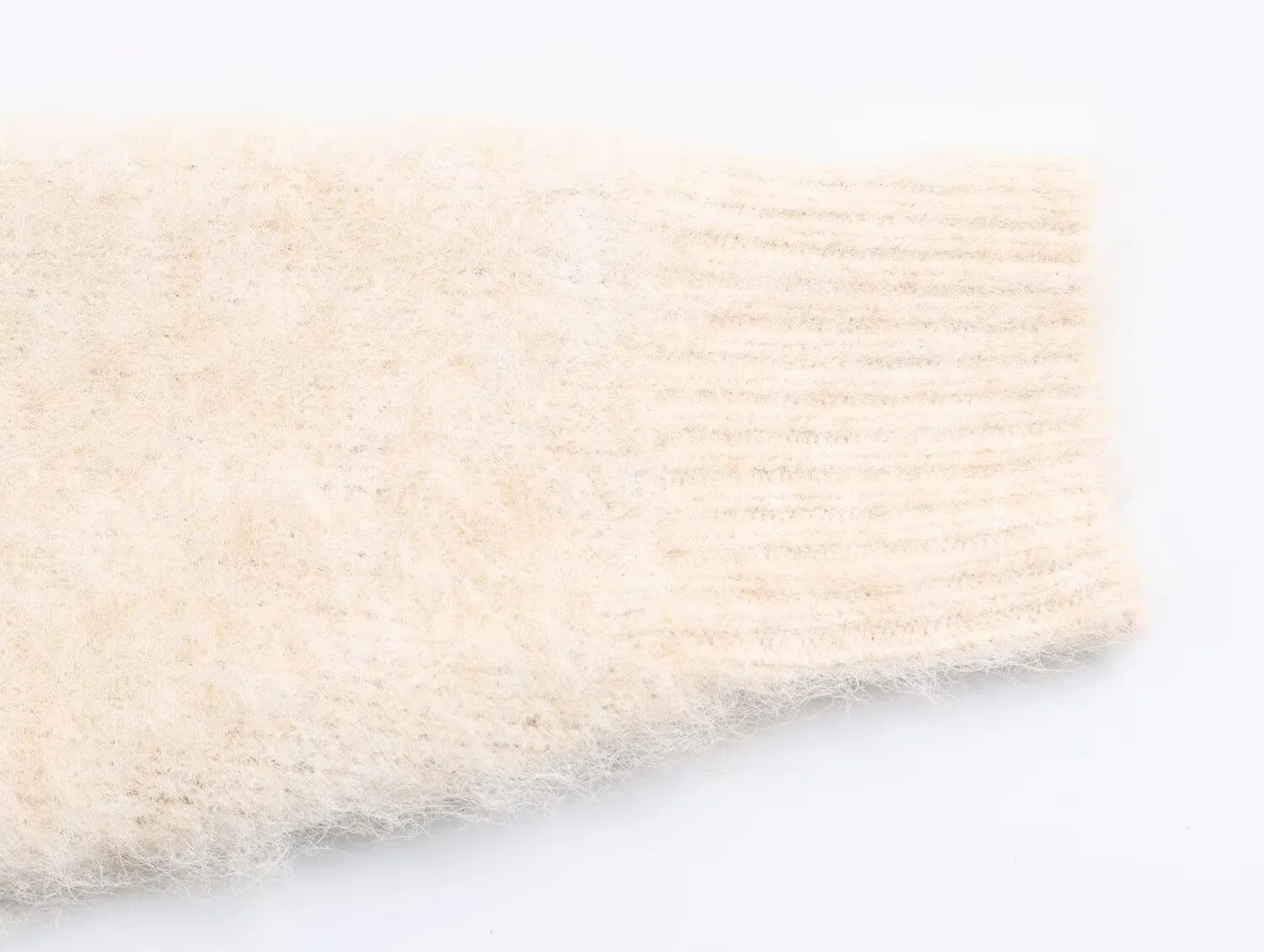 النمط الأوروبي والأمريكي 2025 شتاء جديد المرأة عادية جولة الرقبة طويلة الأكمام مسح تأثير الجاكار محبوك سترة #6