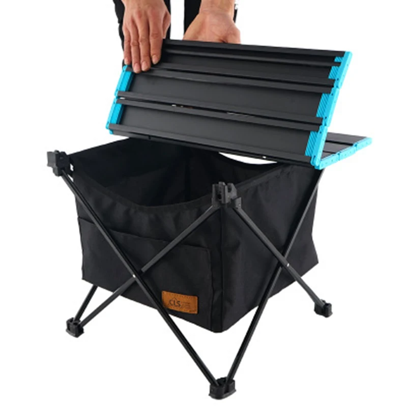 

Outdoor Folding Table Storage Basket Picnic Table Storage Hanging Bag Invisible Pocket Waterproof Camping barbecue Table