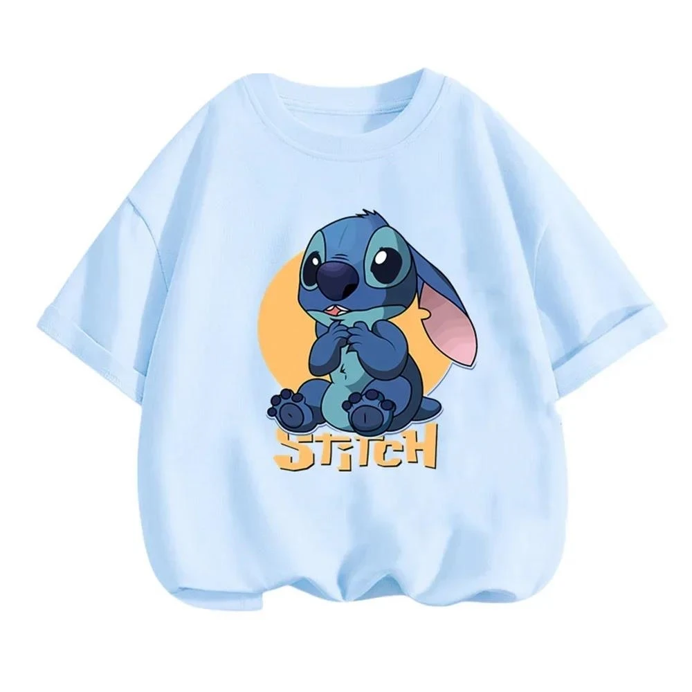 

Boy Kids T Shirts Stitch Clothes Girl T-shirt Boys Trucksuit Children Sonic Short Sleeve Tops Summer Girls Top Clothing