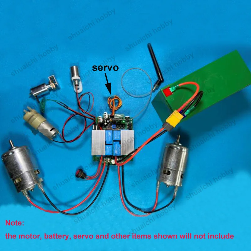 1 zestaw 2.4G 6CH pilot 12V-24V 2CH dwukierunkowy ESC przekaźnik odbiorczy pokładzie antena zewnętrzna odległość sterowania 500M fr DIY łódź