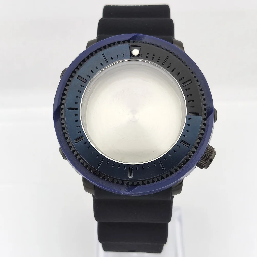 45mm Case NH35 Case Stainless Steel Sapphire Glass Waterproof  Case NH36 Case Men Watch Bezel Parts Case For NH35/NH36 Movement