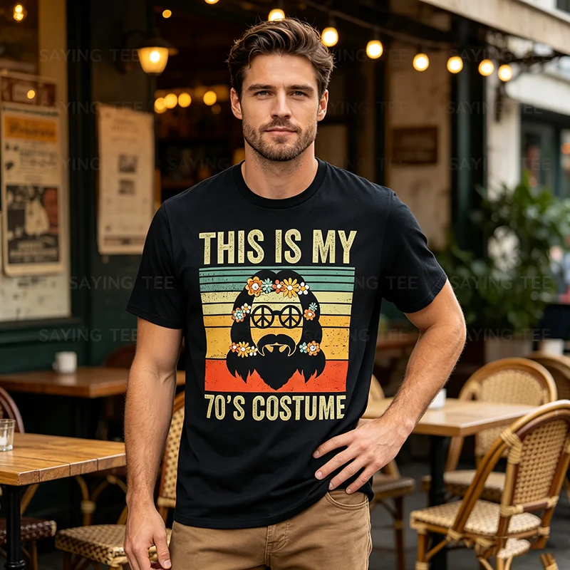 Dies ist mein Hippie-T-Shirt mit dem Motiv „Liebe und Frieden“ aus den 70er Jahren, für Männer, Teenager und Jungen, im Y2K-Retro-Stil mit einem grafischen Aufdruck, ein Vintage-T-Shirt mit einem individuellen Touch. – Detail 3