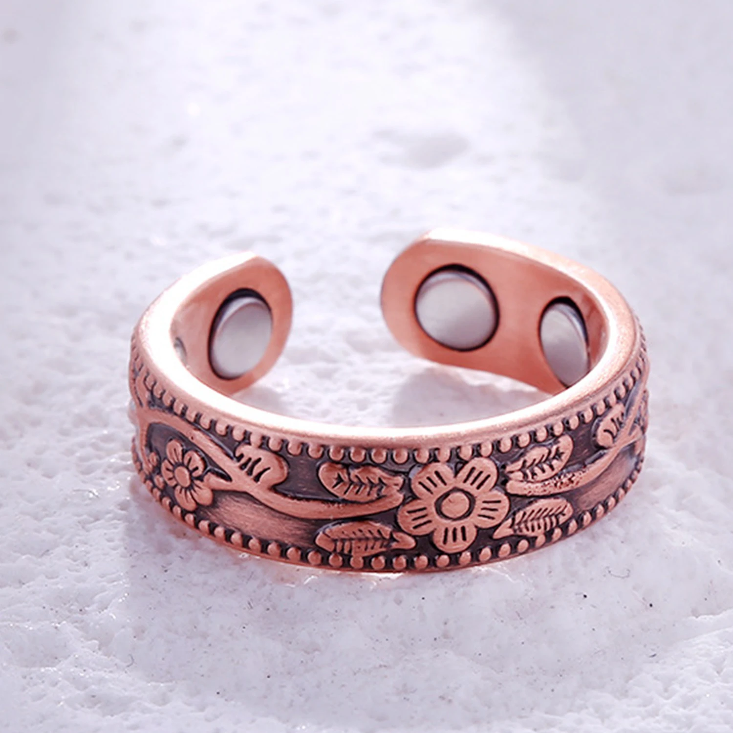 New Magnetic Therapy Ring for Men Copper Healing Open Rings Sliming Health care Jewerly with power Energy Magnets