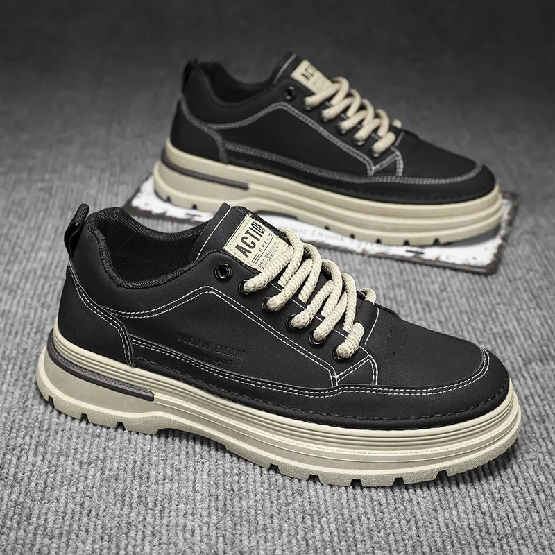 

Versatile Men Casual Sneakers Autumn New Waterproof Thick Bottom Work Boots Designer Original Men Hiking Shoes Zapatos De Hombre