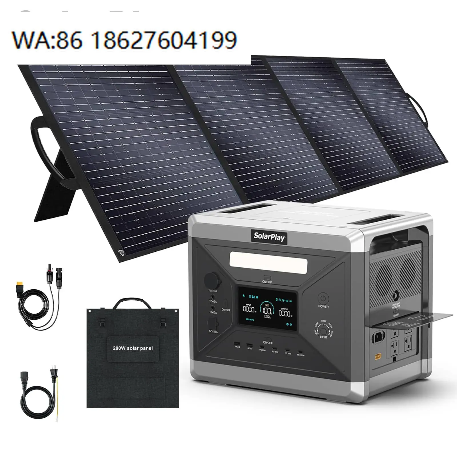 

2400W Multi-Device Fast Charging Energy Storage System Outdoor Household Universal Emergency Power Supply Station