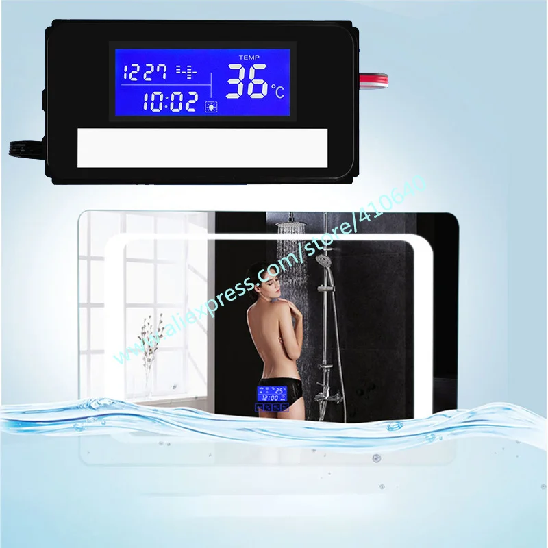 Trumsense K3014A LCD Screen Mirror Time Temperature Date Display Touch Switch Touch Switch for Washroom LED Mirror Hot Sales