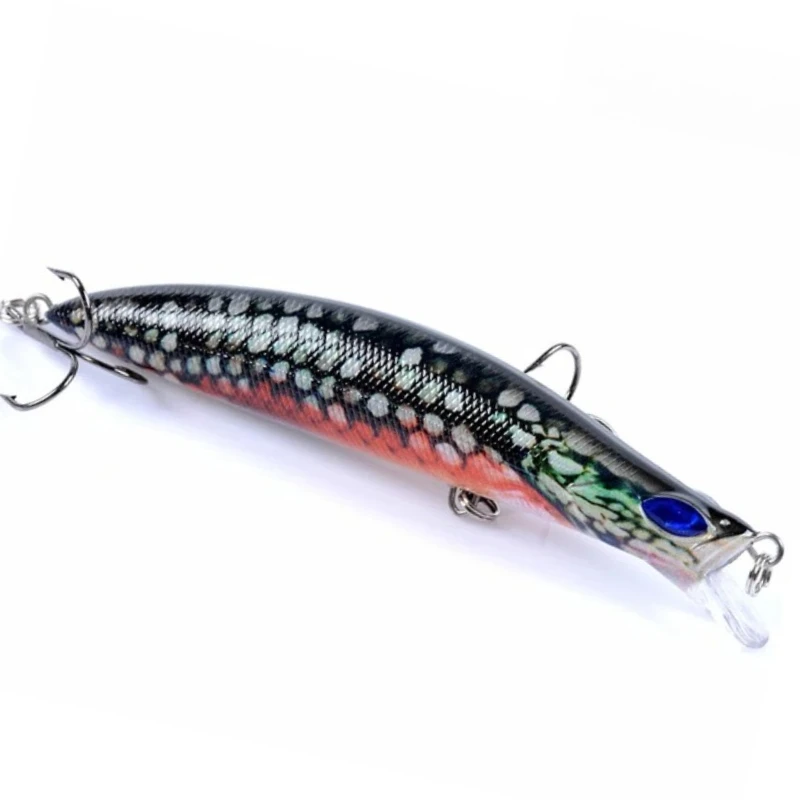 

ALASICKA Surface System Minnow Bionic Lure 12.3cm/15g ABS Plastic Artificial Colour Road Runner Bait Will Strong 2# Triple Hooks