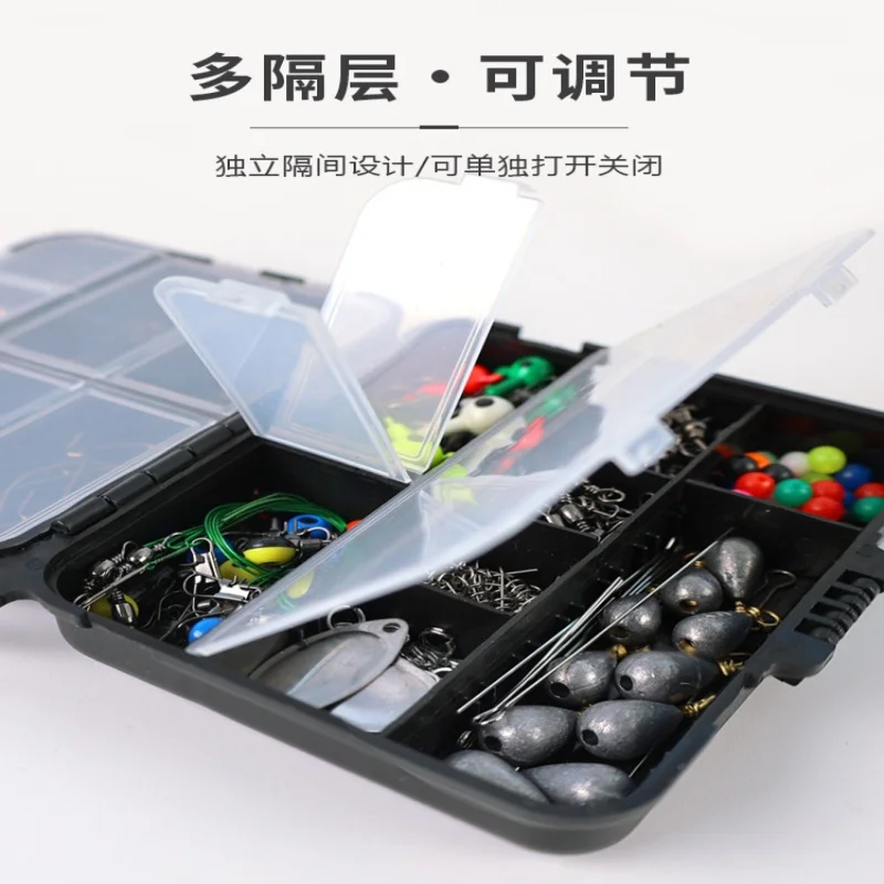 طقم ملحقات طُعم مكون من 246 قطعة: خطافات رأس تهزهز، دوارة، ألواح ضوضاء، مستلزمات صيد الأسماك. #4