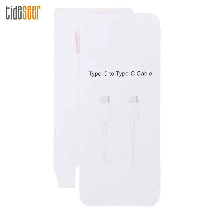 300pcs Paper Retail Package Box For Type-C to Type-c Fast Charging Cable USB-C To 8Pin Data Cord for Micro Usb Type C Cables