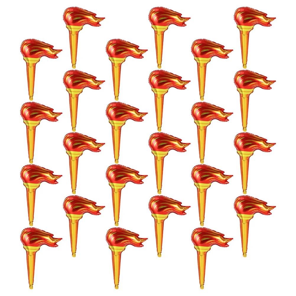 50 Pcs Torch Heart Decorations Plastic Inflatable Toys Long Torches for Performance Cosplay Creative