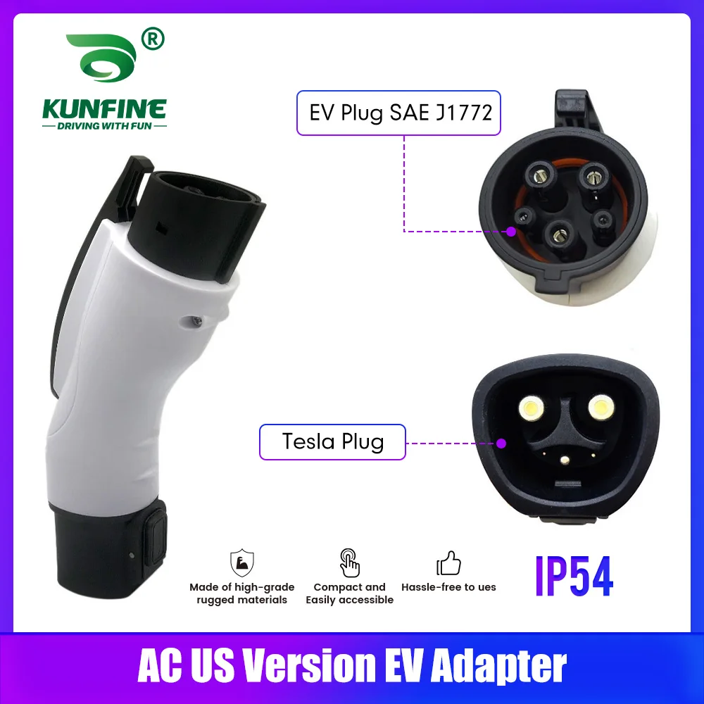 

Electric Vehicle EV Adapter Tesla to Type 1 SAE J1772 Converter Electric Car Accessories Tesla EV Charger Connector 16A 32A