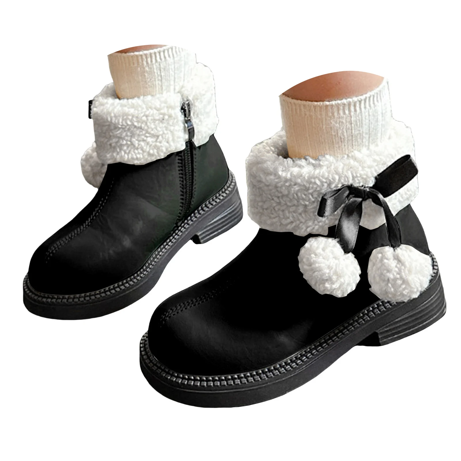 

Girls Fringe Boots Boots Boots Plus Velvet Girls Bow Fashion Boots Ladies Small Leather Boots Plus Horseback Riding Boots Kids