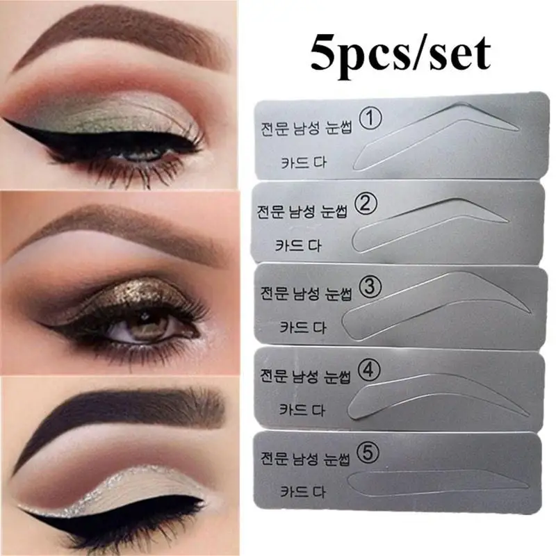 5 stuks wenkbrauw sjabloon stencils wenkbrauw verzorging kaart trimmen vormgeven beauty tool DIY wenkbrauwen make-up tools