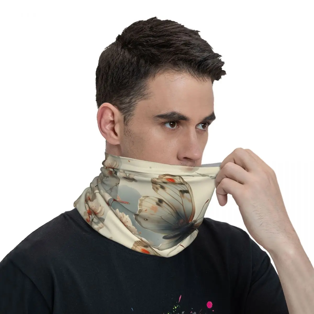 Butterfly Scarf Neckerchief Neck Face Mask Polyester