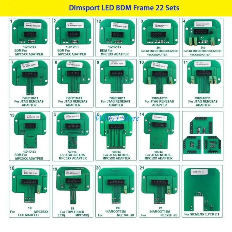 37JE Proficiently 22pc BDM Chip Tuning Tool Set Compatibility with Kess FGTECH Devices