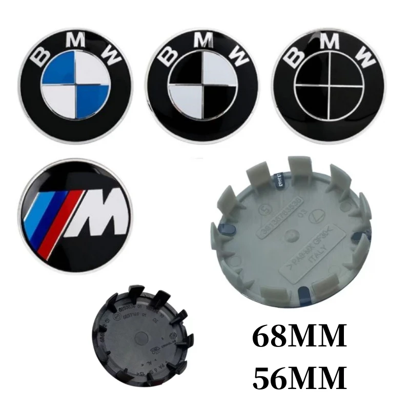 4Pcs 56mm 68MM Car Wheel Center Hup Caps Wheel Cover For BMW E46 E60 E90 F10 F30 E93 E39 E36 G20 F20 E87 E70 E92 G30 F11 F31