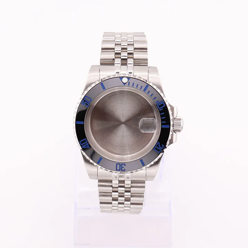 

40mm Black Blue Submariner NH35 NH36 Watch Case Stainless Steel for Seiko Parts Automatic Mens Wristwatch Replacement Parts