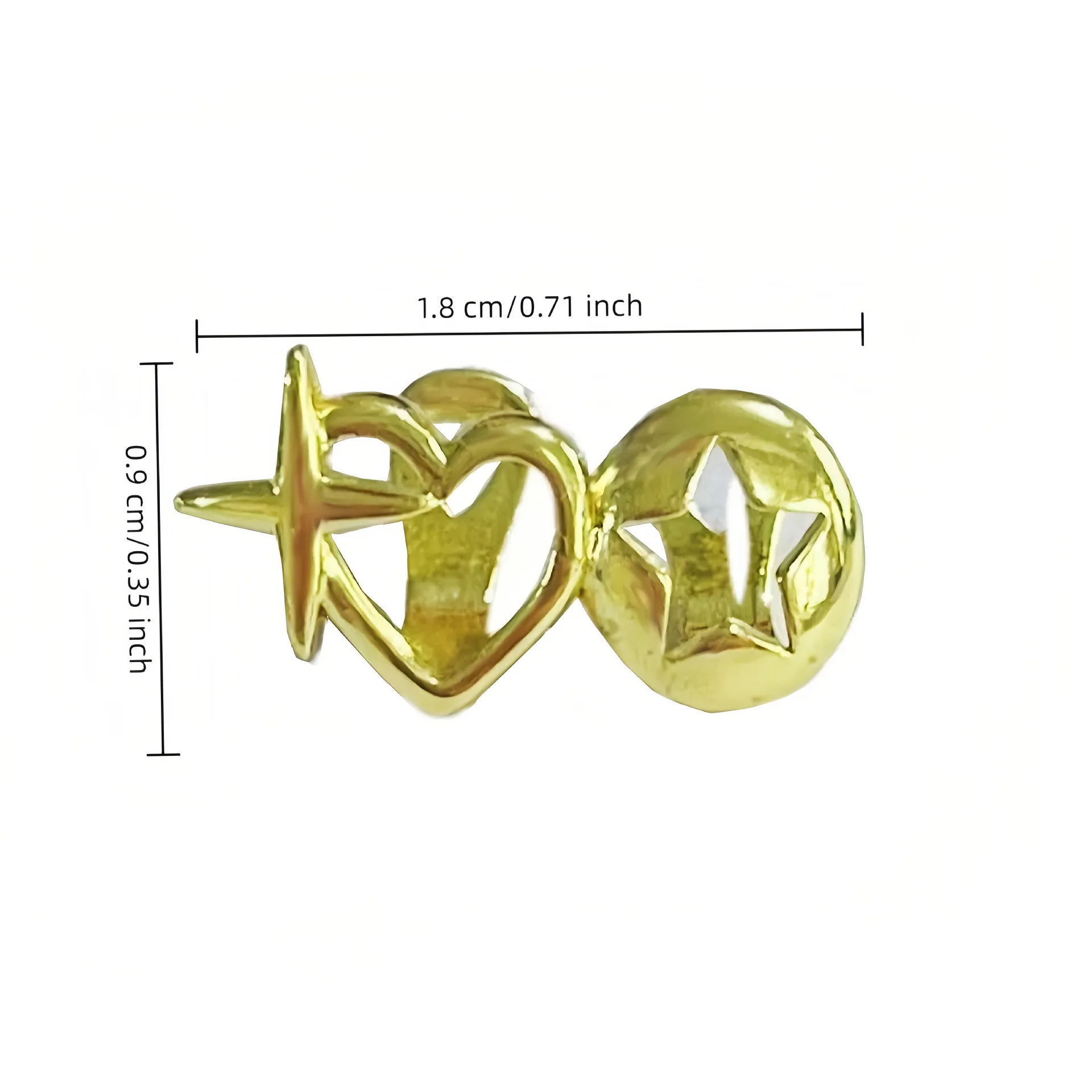 RACHELZ خمر الصليب مزدوجة الجوف القلب الأسنان Grillz الهيب هوب لامعة ستار الأسنان قبعات للنساء الرجال المجوهرات هالوين تأثيري #6