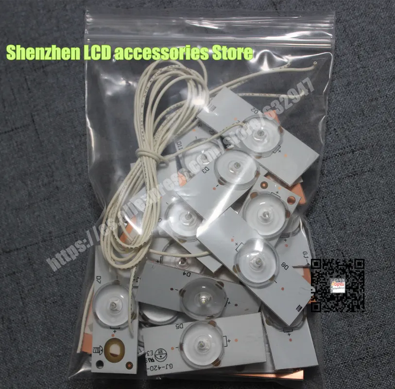 6 فولت عدسة مقعرة ل LED شريط إضاءة خلفي إصلاح CL-40-D307-V3 التلفزيون 40phg410 9/78 40PFT4109/60